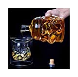 JINYIYAN Decantador de whisky Decantador de whisky Decantador de whisky Decantador para licores Whisky Cristal Vino Botella de agua Vidrio Vino Aireador Accesorios Juego de vidrio